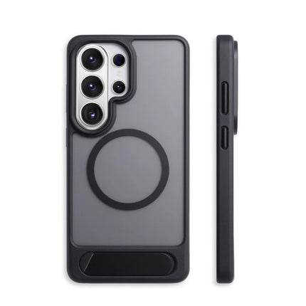 NovaStand Magnetic Armor Case for Samsung Galaxy S26 Ultra / S26+ / S25 Matte Shockproof Cover