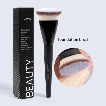 Velora Beauty Flat Top Foundation Brush with Box Powder Blush Concealer Makeup Tool