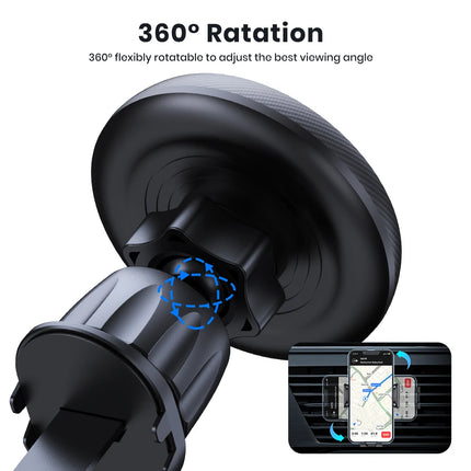 TOPK MagSafe Car Mount Magnetic Air Vent Holder Metal Hook One Hand Operation Stand