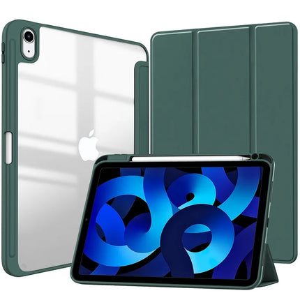 Smart PU iPad Case for Air 4/5/10th Gen/Pro 11/12.9/10.2/10.5 Transparent Cover