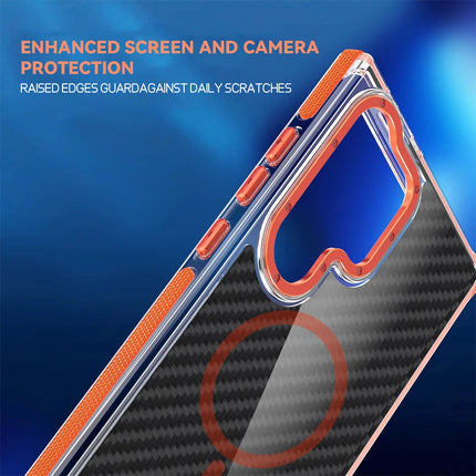Carbon Fiber MagSafe Armor Case for Samsung Galaxy S26/S25/S24/S23 Ultra Plus A55/A53 Shockproof Cover