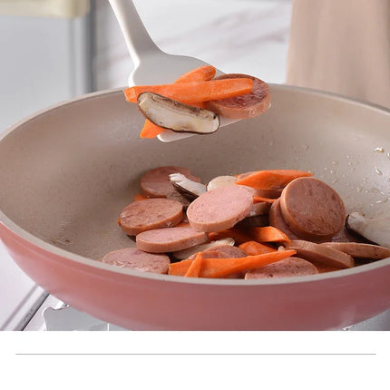 12-piece OKEYWOW silicone kitchen utensil set with non-stick spatulas and wooden handles, ideal for cooking and baking.
