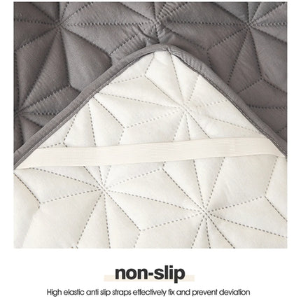 OkeyWOW waterproof quilted mattress topper protector pad with elastic band for single and double beds, 140/160 size.