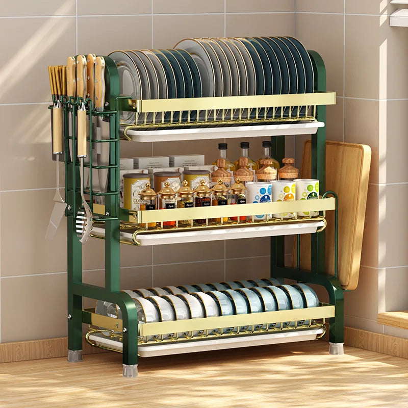 Kitchen storage rack, bowl and dish storage rack, drain rack, household multifunctional bowl and chopstick rack storage box