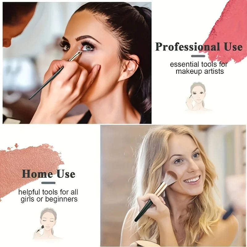 14-Piece Luxury Makeup Brush Set - Professional Full Face And Eye Detail Brushes Super Soft For Applying Foundation, Blush, Etc.