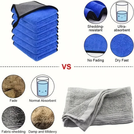 UltraDry Microfiber Car Towels 1/2/3/6/10PCS 30x60cm Soft Quick Dry Cleaning Cloth for Windows Mirrors Auto Care