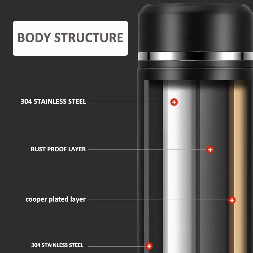 Stainless steel thermos bottle with digital temperature display, Intelligent temperature measurement cup, LED, 500ml