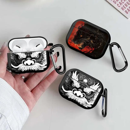 AirPods Pro Case Dragon Lion Cover for AirPods 1/2/3/4 Protective Earphone Case