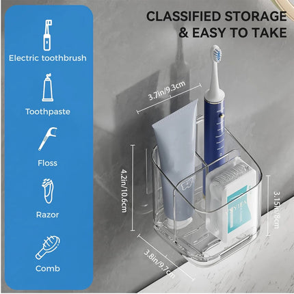 WallMount Bathroom Toothbrush & Toiletry Organiser
