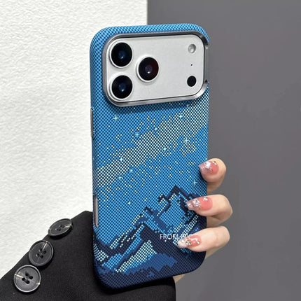 SnowPeak MagSafe Armor Case for iPhone 17 Pro Max Carbon Fiber Hard PC Metal Lens Camera Protection Cover