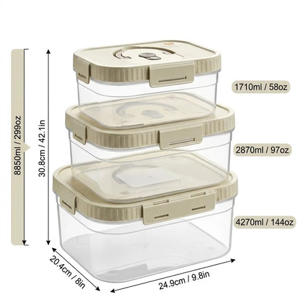 FreshSeal Stackable Food Storage Container with Handle & Lid