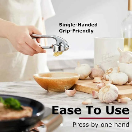 Heavy Duty Garlic Press Mincer for Easy Squeeze & Cleaning