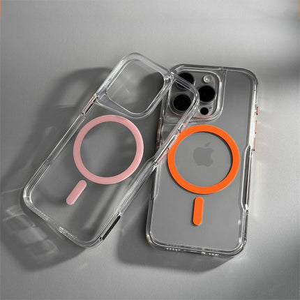 Crystal Clear MagSafe Case for iPhone 17/16/15/14/13/12 Pro Max Anti-Fall PC Cover