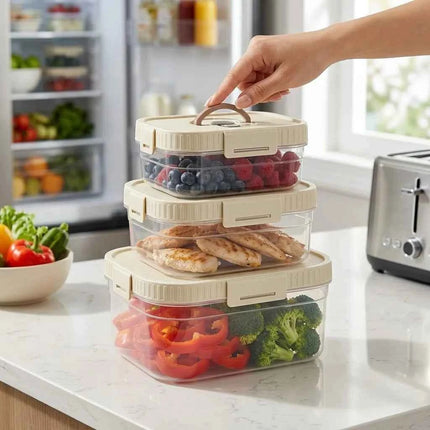 FreshSeal Stackable Food Storage Container with Handle & Lid