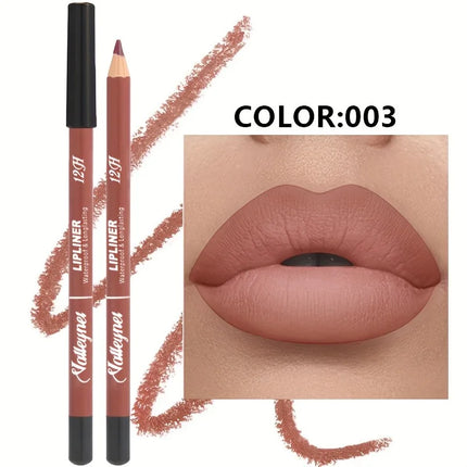 Velora Beauty 6pcs Velvet Matte Lip Liner Set Long Lasting Berry Brown Pink Shades