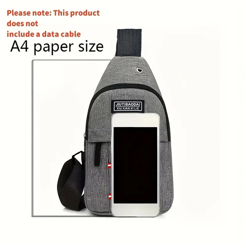 Unisex Adjustable Chest Rig Bag – Single-Shoulder Crossbody Oxford Fabric Chest Pack with Multiple Pockets for Men