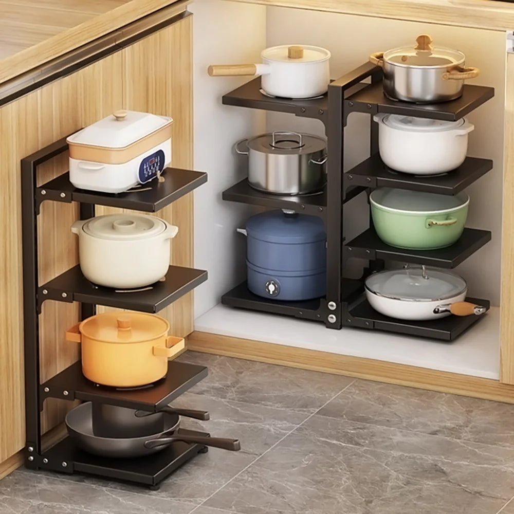 Lifeideas Multi Tier Adjustable Kitchen Pot Rack Organizer