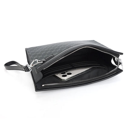 Men's envelope clutch wallet and phone bag by OKEYWOW, stylish wristlet designer purse with multiple compartments for essentials.