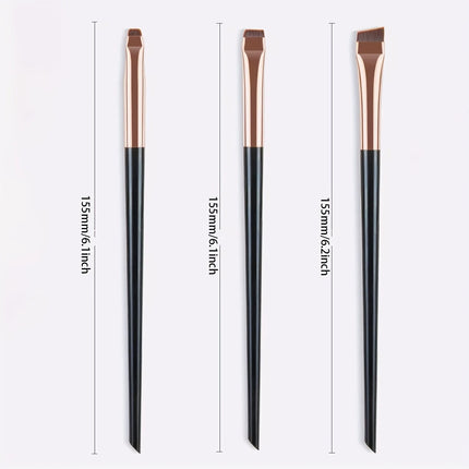 Precision 3-Piece Eyeliner & Eyebrow Makeup Brush Set