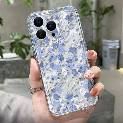OKEYWOW flower design iPhone case for iPhone 11 to 17, soft clear shockproof cover with floral pattern, protects and decorates your phone.