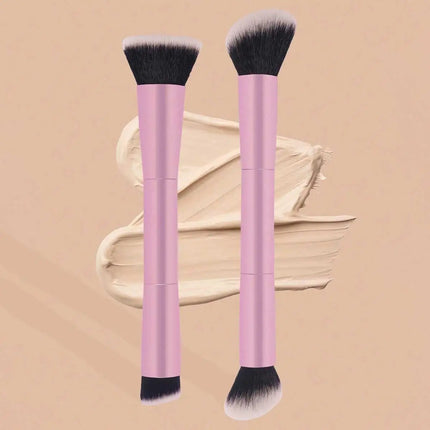 ProBlend 2-Piece Dual-Ended Makeup Brush Set for Face & Eyes