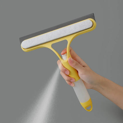 3-in-1 Window Cleaning Squeegee with Spray Bottle and Microfiber Pad