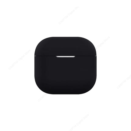 OKEYWOW AirPods 4 silicone case protective cover for 4th generation AirPods, durable and snug-fitting in black.