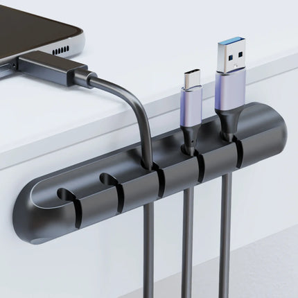 CableGrip Adhesive Cord Organizer Clips for Desktop USB & Power Cable Management