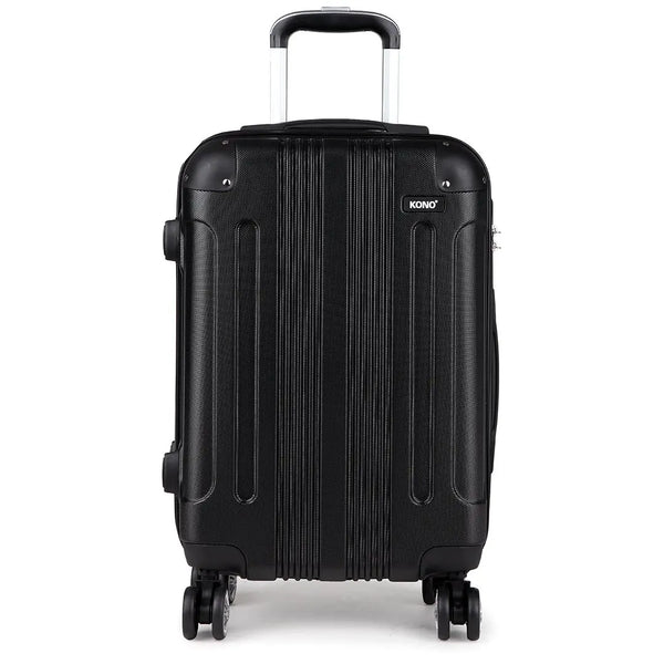 Kono Large Hard Shell Luggage 19/24/28 inch Lightweight ABS 4 Wheels Spinner Business Trip Trolley Case Suitcase