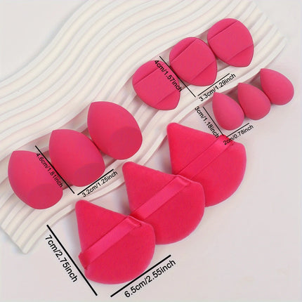 Velvet Cloud 12 Piece Makeup Sponge Set Powder Puffs Mini Cushion Eggs Beauty Blenders