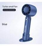 Turbo Handheld USB Mini Fan with Desktop Stand & Long Battery