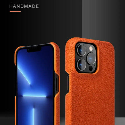 OkeyWOW luxury genuine leather business case for iPhone 15/14/13/12/11 Pro Max, featuring a sleek, high-quality protective cover.