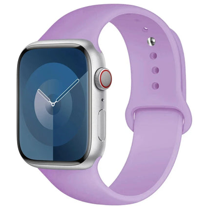 Okeywow silicone sport strap for Apple Watch Series 9, Ultra, SE, 3, 2, 45mm, 44mm, 42mm, 40mm, and 38mm models, black color