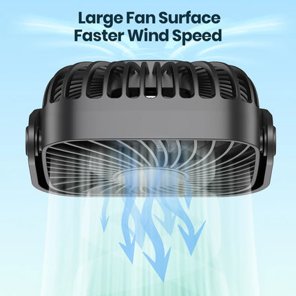 USB Mini Portable Desk Fan with 3 Speeds & 360° Adjustable Head