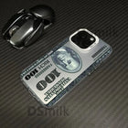 OKEYWOW iPhone dollar design shockproof TPU case for iPhone 11 to 16, featuring laser print and durable PC construction.