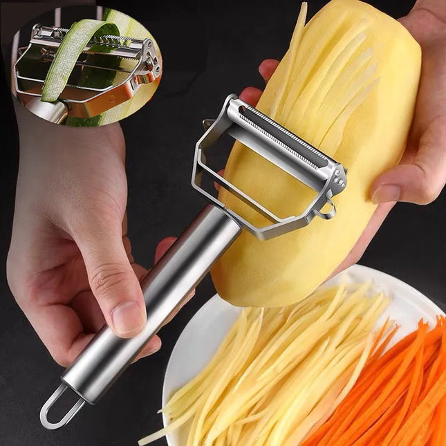 SteelEdge Dual Head Vegetable Peeler Stainless Steel Fruit Melon Kitchen Tool