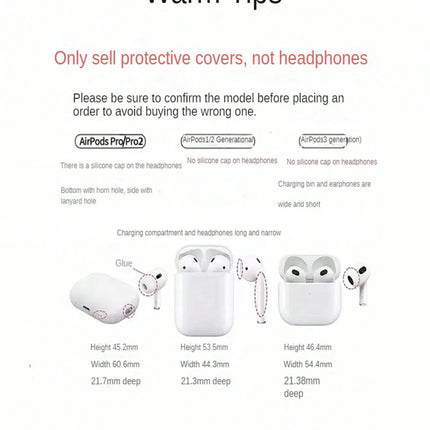 OKEYWOW silicone case and smile strap for AirPods 1/2/3/Pro/4, protective cover with colorful design and snug fit.