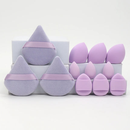 Velvet Cloud 12 Piece Makeup Sponge Set Powder Puffs Mini Cushion Eggs Beauty Blenders