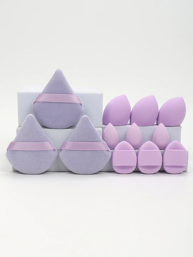 Velvet Cloud 12 Piece Makeup Sponge Set Powder Puffs Mini Cushion Eggs Beauty Blenders