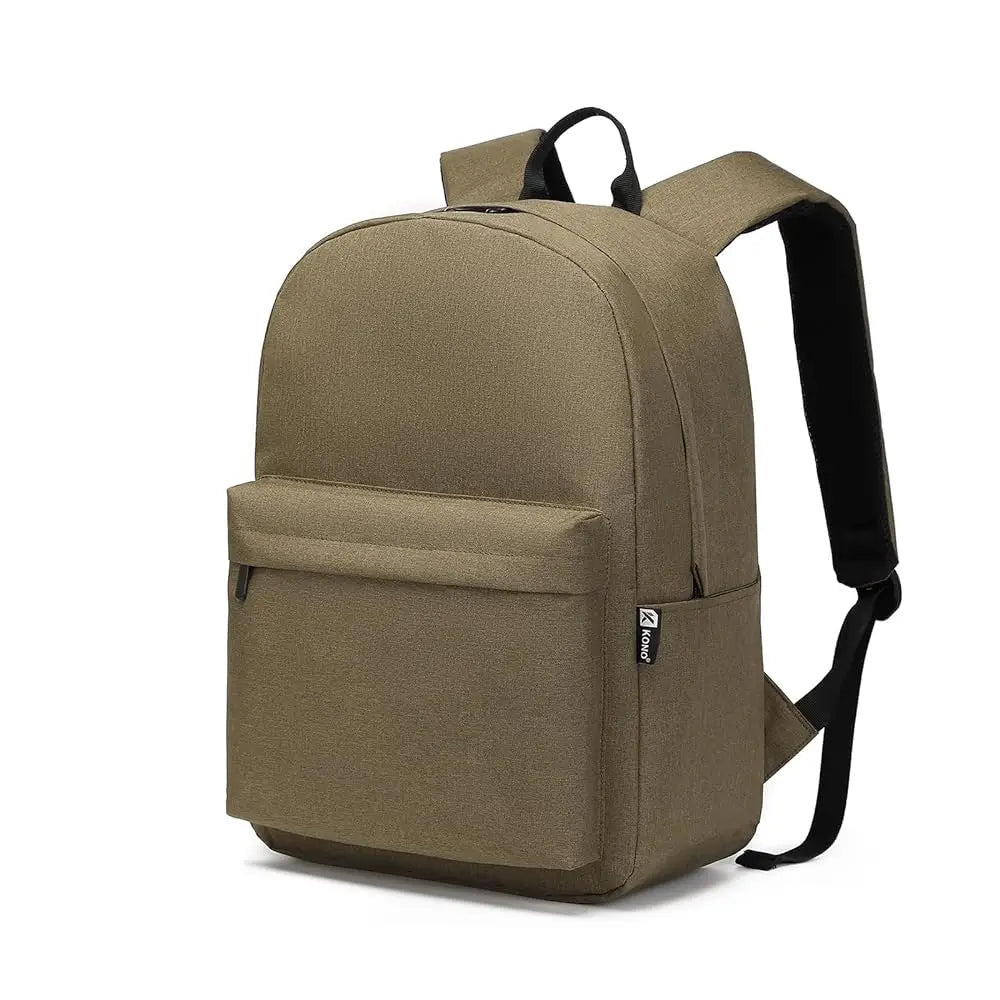 Kono Lightweight School Backpack - Casual Daypack for Men & Women - Durable Bookbag, Travel Rucksack & Work Bag