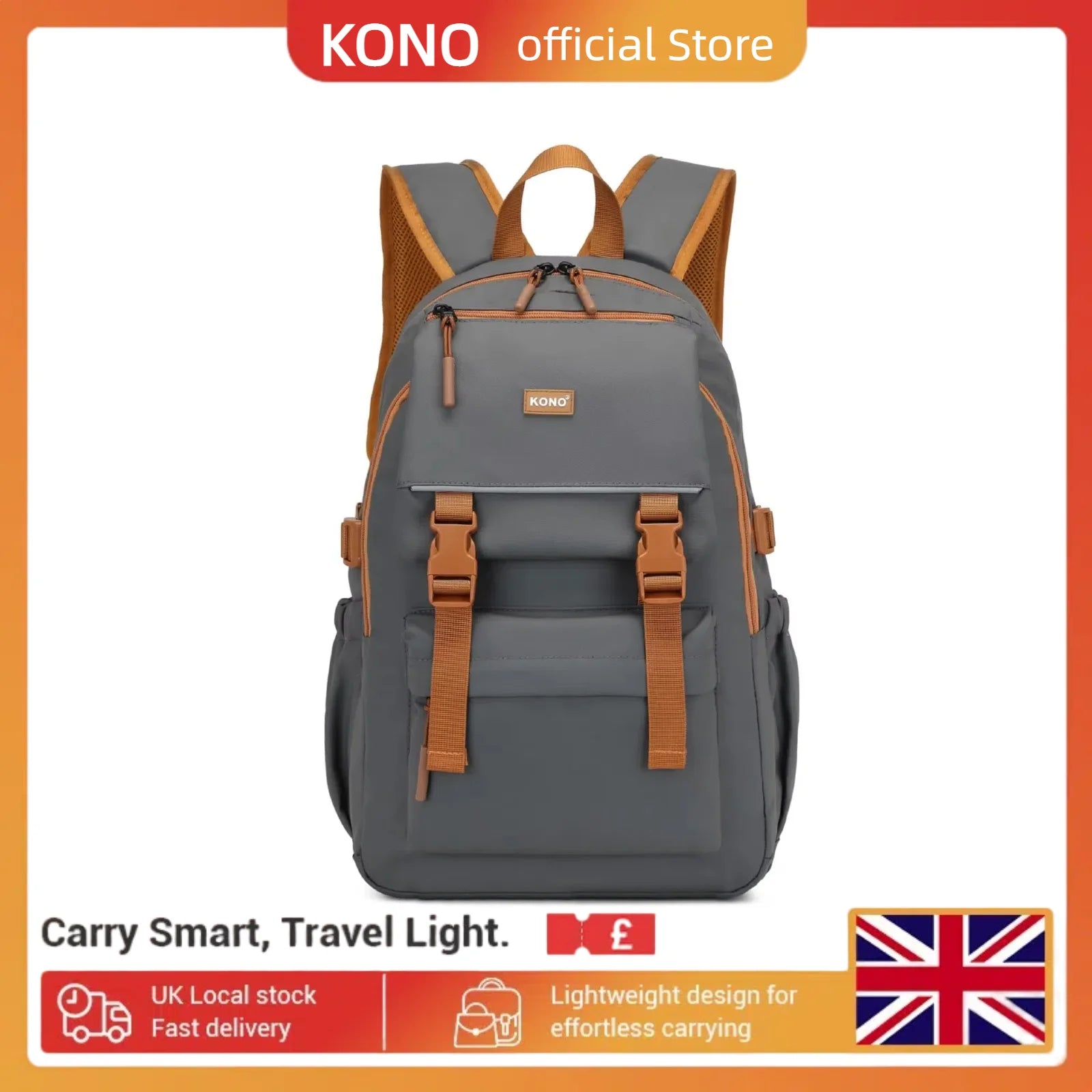 Men's Travel Backpack - Waterproof Weekender Bag with Adjustable Buckle & Multiple Pockets for Sport & Outdoor