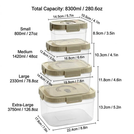 FreshNest Large Food Storage Box with Handle