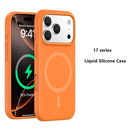 SilkCore MagSafe Silicone Case for iPhone 17 Pro Max/17 Pro/17 Air/17/16 Solid Color Wireless Charge Cover