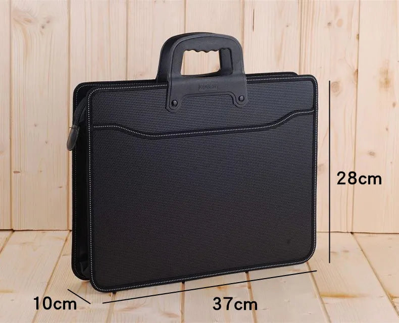 Large-capacity A4 Portable Document Bag Office Document Information Bags Pockmarked Dotted Briefcase Business Bag Promotional
