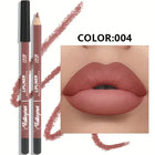 Velora Beauty 6pcs Velvet Matte Lip Liner Set Long Lasting Berry Brown Pink Shades