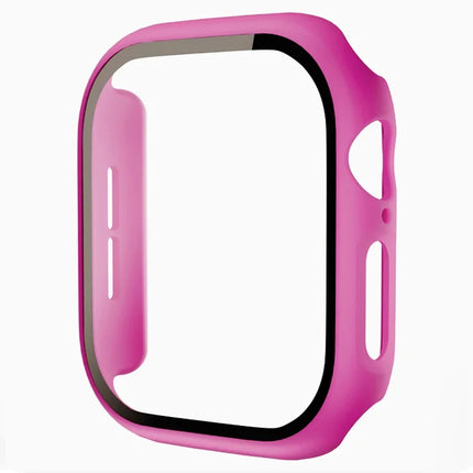 OKEYWOW Apple Watch tempered glass screen protector for Series 10-3 SE, fits 38mm to 46mm models, offers durable screen protection.
