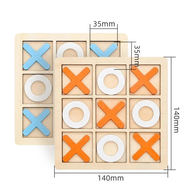 Brain Training Table Game: Interactive Chess Educational Montessori Wooden Puzzle, Ideal Leisure Board Toy for Children's Gift