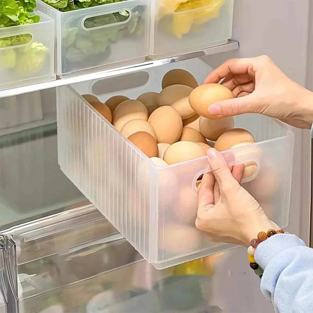 FoldFresh Refrigerator Storage Box with Handle