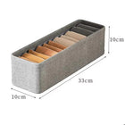 OKEYWOW drawer storage organizer box for t-shirts, jeans, underwear, and pants, shown in a tidy wardrobe setting.