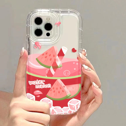 Transparent OKEYWOW Fruit Clear iPhone case for 11 Pro Max XR XS SE, soft TPU shockproof cover showing the phone's design